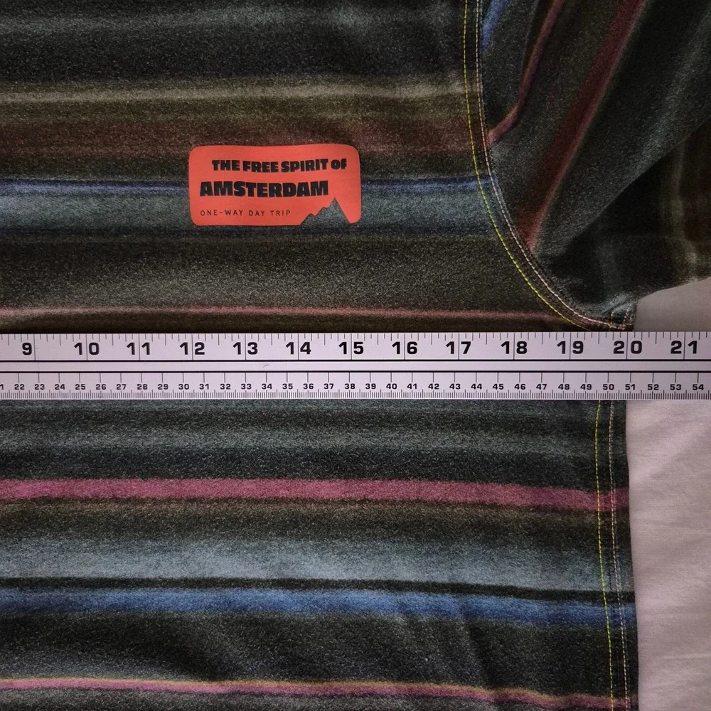 Scotch & Soda Amsterdam Mens Striped Short Sleeve T-Shirt Green Multi Size M